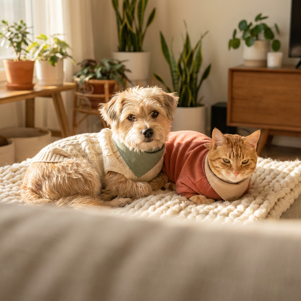 Cozy pet clothing and accessories from Sawa Pets