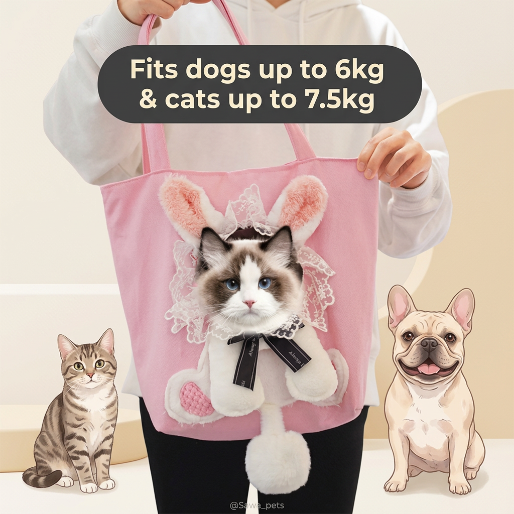Bunny Pink Bee Buddy Carrier Bag - fits dogs up to 6kg and cats up to 7.5kg