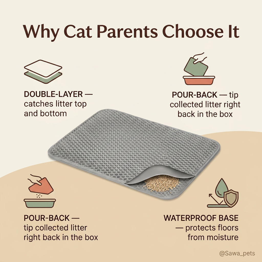 TidyPaws Double-Layer Litter Mat