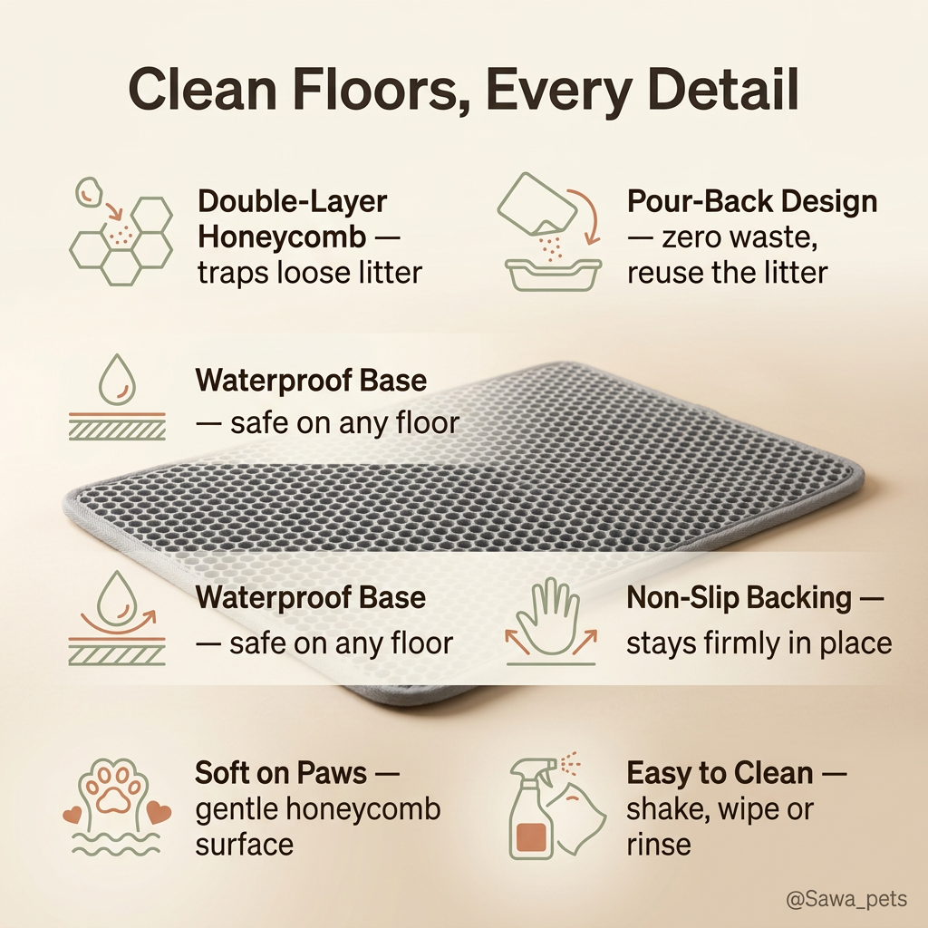 TidyPaws Double-Layer Litter Mat