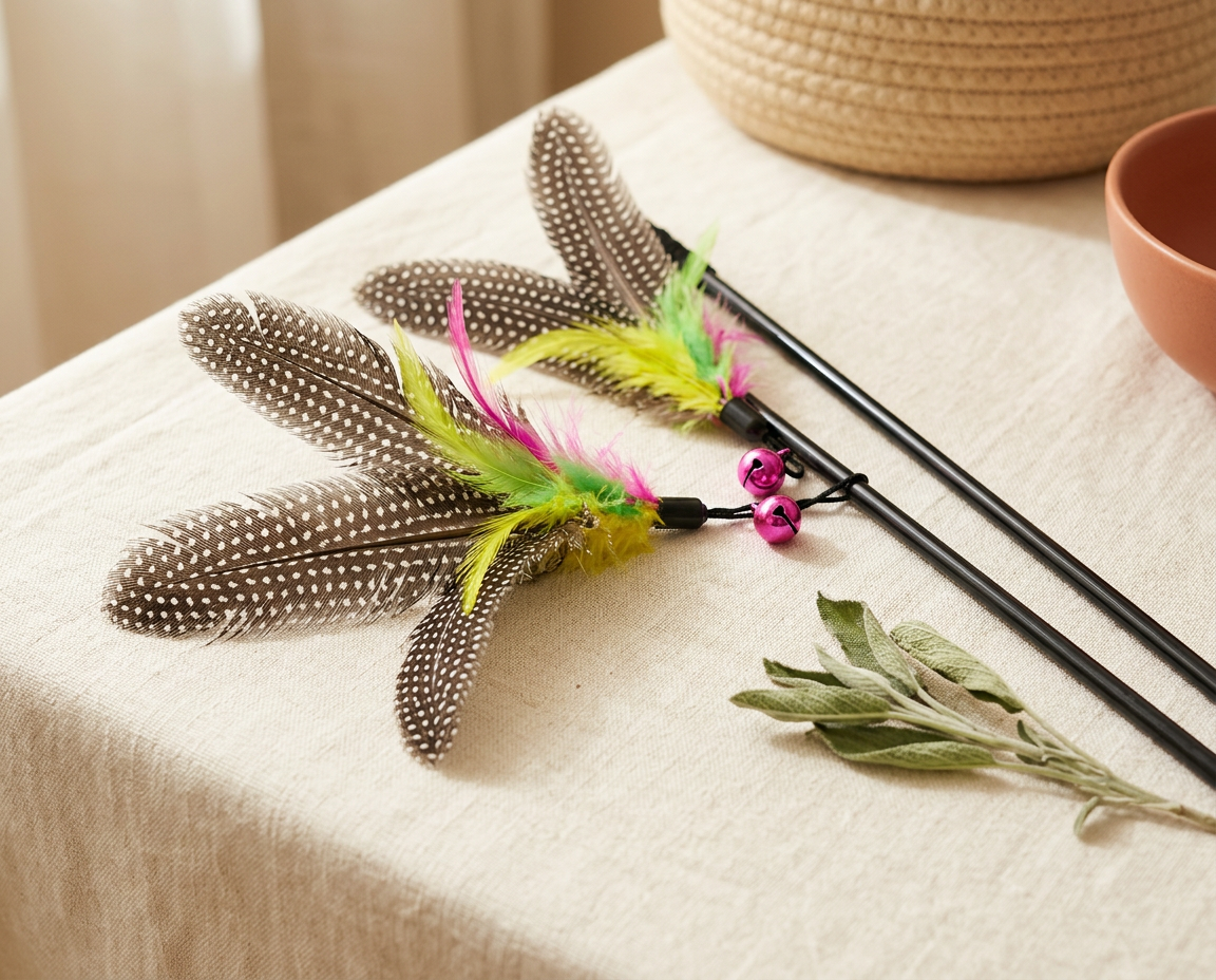 Feather Wand with Bell