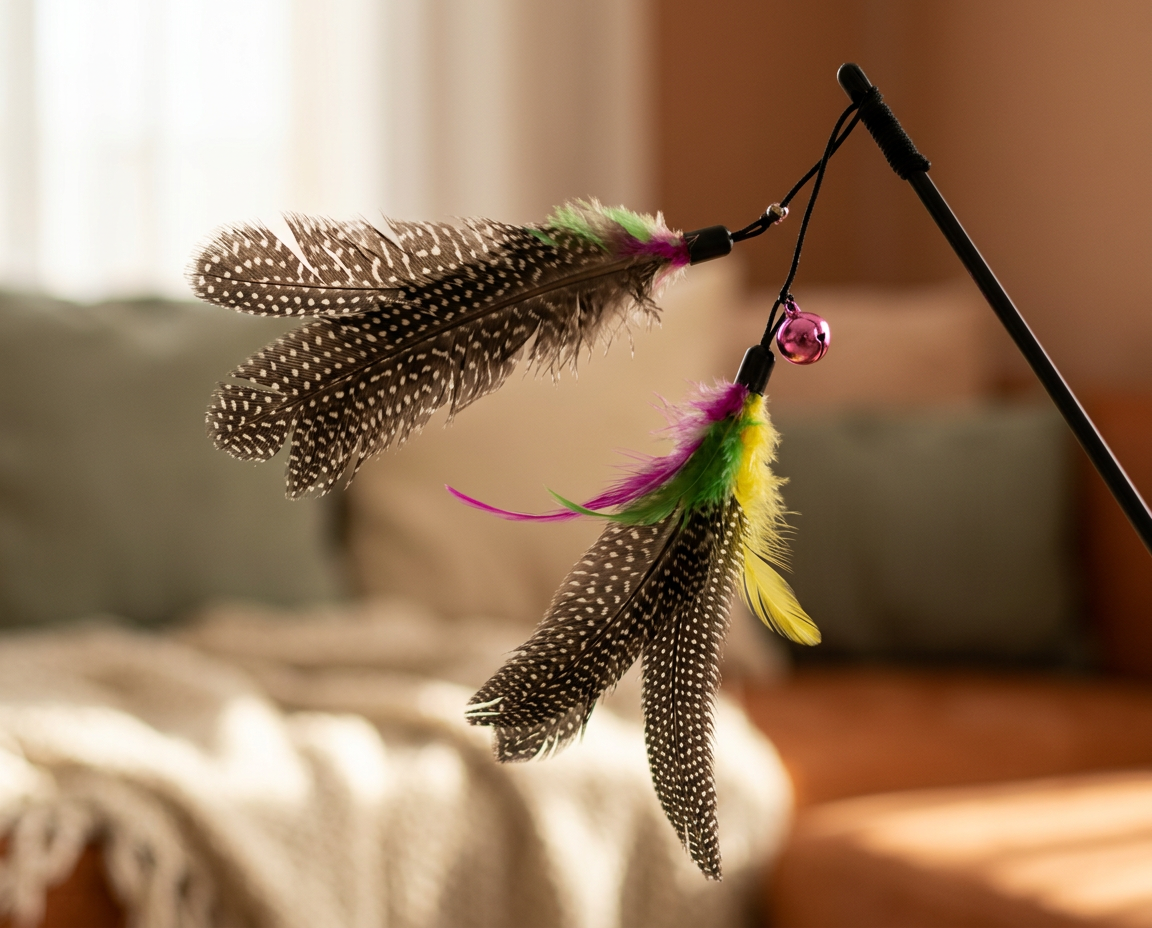 Feather Wand with Bell