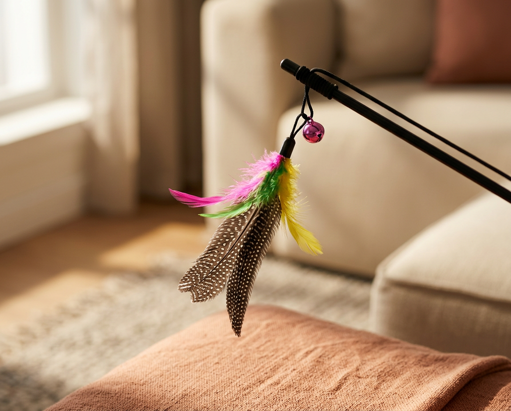 Feather Wand with Bell