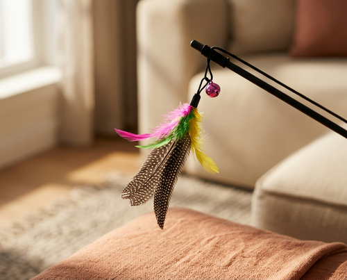 Feather Wand with Bell